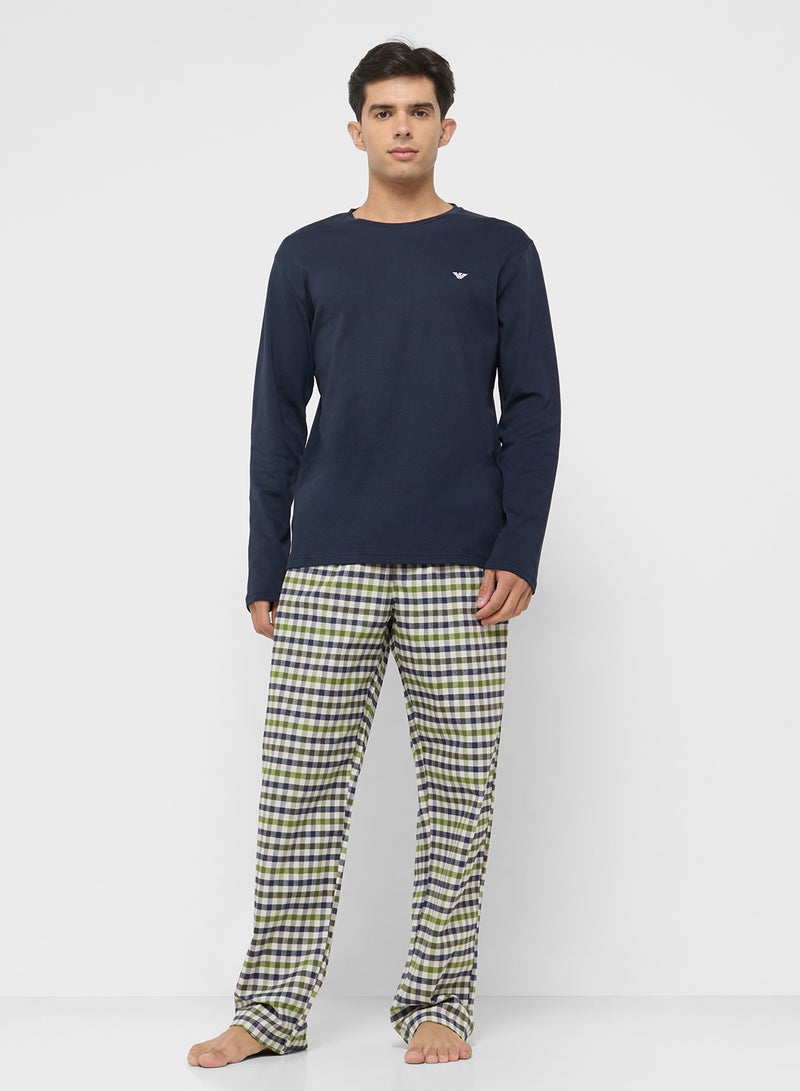 EMPORIO ARMANI Crew Neck T-Shirt And Payjma Set - Image 5