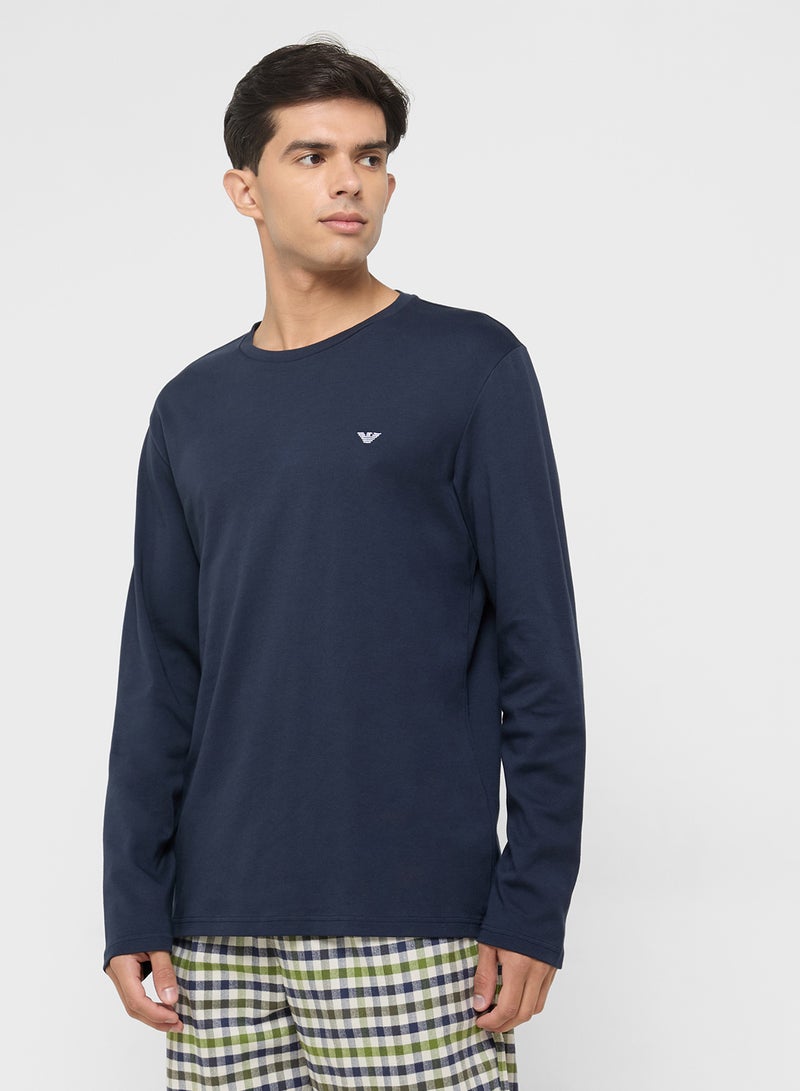 EMPORIO ARMANI Crew Neck T-Shirt And Payjma Set - Image 3