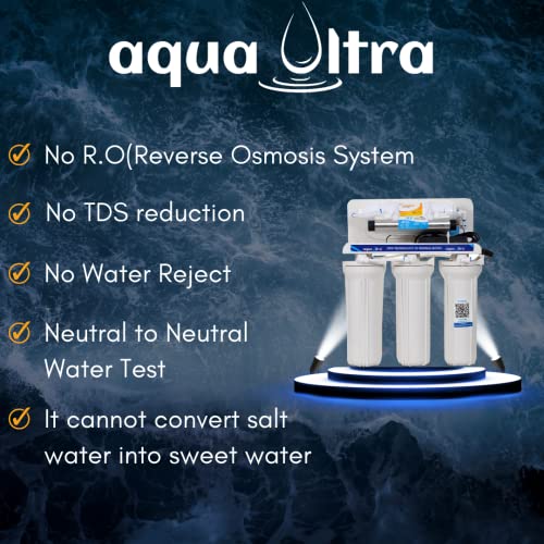 AQUAULTRA أكوا ألترا جهاز تنقية المياه الكهربائي UV بخمس مراحل لمياه الشركات. (غير مناسب لمياه الآبار أو صهاريج المياه) لا يوجد RO، فقط جهاز تنقية مياه UV، سعة تنقية 30/35 لتر/ساعة - Image 4
