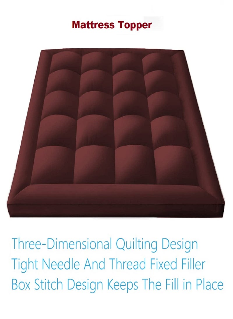 Blueberry Mattress Topper With 4 Corner Elastic 10cm Thick 140x200cm  - Image 2