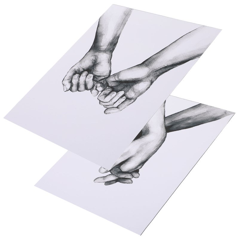 🏠 لوحات حائط زخرفية تمسك الأيادي 25x20 سم 4 قطع لغرفة المعيشة وغرفة النوم - Image 4