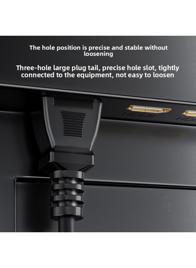 National Standard 3C Three-hole Universal Rice Cooker Desktop Host Display Rice Cooker 3-core Product Word Tail Power Cord-Color:Bend Insert 3X1.0 Square 2 Meters = Black  - Image 4