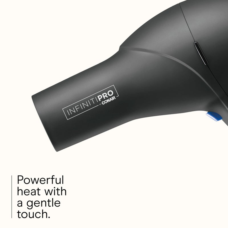 CONAIR Infiniti PRO CONAIR Hair Dryer with Diffuser  Professional AC Motor  Tourmaline Ceramic Technology Blow Dryer  Includes Concentrator and Blowout Brush    Exclusive  Gray - Image 3