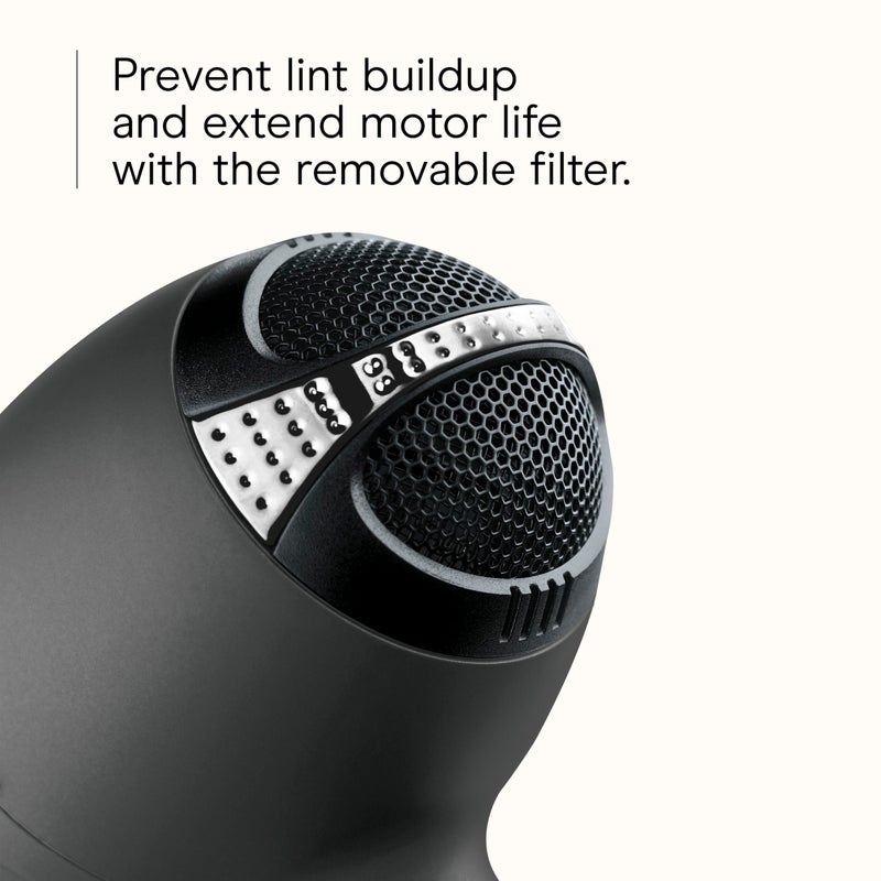 CONAIR Infiniti PRO CONAIR Hair Dryer with Diffuser  Professional AC Motor  Tourmaline Ceramic Technology Blow Dryer  Includes Concentrator and Blowout Brush    Exclusive  Gray - Image 4