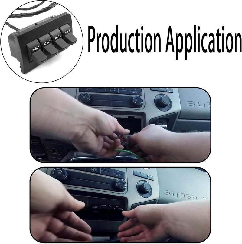 WEILEITE In-Dash Auxiliary Upfitter Switch Panel Kit Compatible With Ford F250 F350 F450 F550 F650 F750 2011-2016 Super Duty Replaces BC3Z14A303B AL3Z13D730AA AL3Z-13D730-AA - Image 4