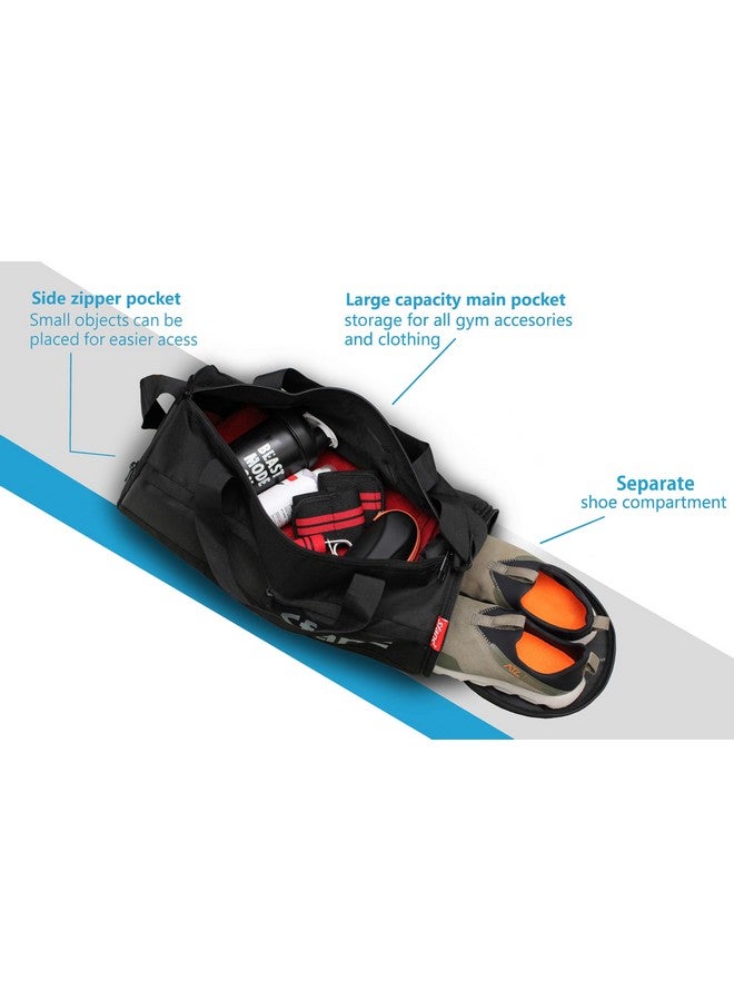 Sfane Gym Bags for Men with Separate Shoe Compartment Sports Gym Bag for Women Duffle Bags for Gym, Duffel Bags Sports Bag - Black - Image 2