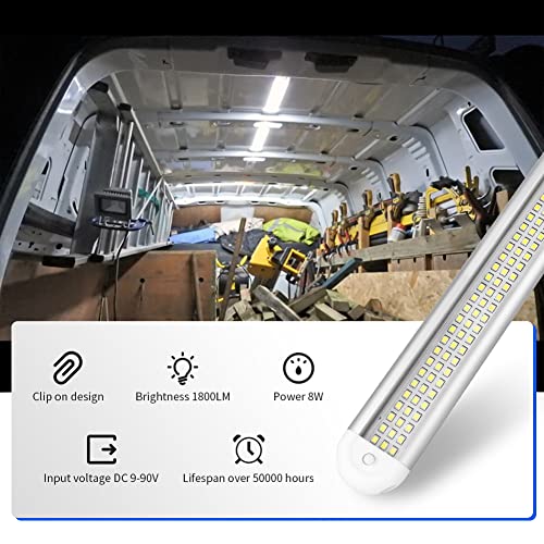 RVZONE 12V LED Interior Light Bar | 120LEDs 1800LM 8W DC 12 Volt led Strip Lights with ON/Off Switch RV Led Lights Interior for Camper Truck Van RV Trailer Cargo Lights Fixture Motorhome (4Pack) - Image 3