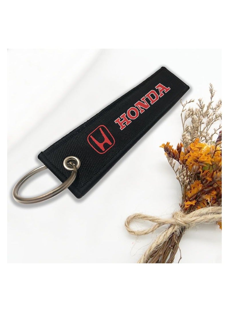 HONDA Fabric Strap Keychain Car Key Chain Home Keychain 1 Pcs - Image 2