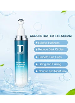 Dongyu Caffeine Eye Cream for Dark Circles: Under Eye Cream Morning Skincare - Daily Eye Serum for Eyelids Puffiness (Formula Upgraded)  - Image 2
