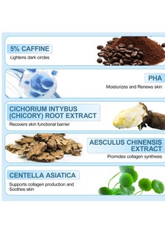 Dongyu Caffeine Eye Cream for Dark Circles: Under Eye Cream Morning Skincare - Daily Eye Serum for Eyelids Puffiness (Formula Upgraded)  - Image 4