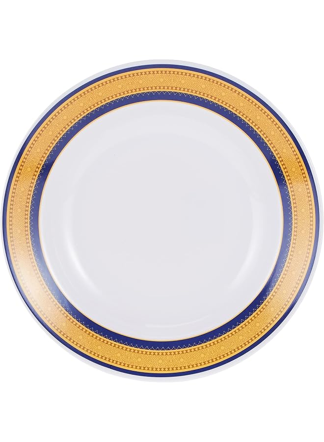 S-TOP 10" Round Deep Plates - Pasta Plates - Plate With Playful Classic Decoration - Ideal For Soup, Deserts, Ice Cream & More - Image 1