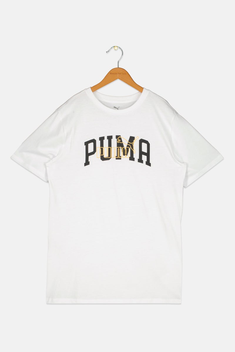 PUMA Kids Boy Short Sleeve Outdoor T-Shirt, White - Image 2