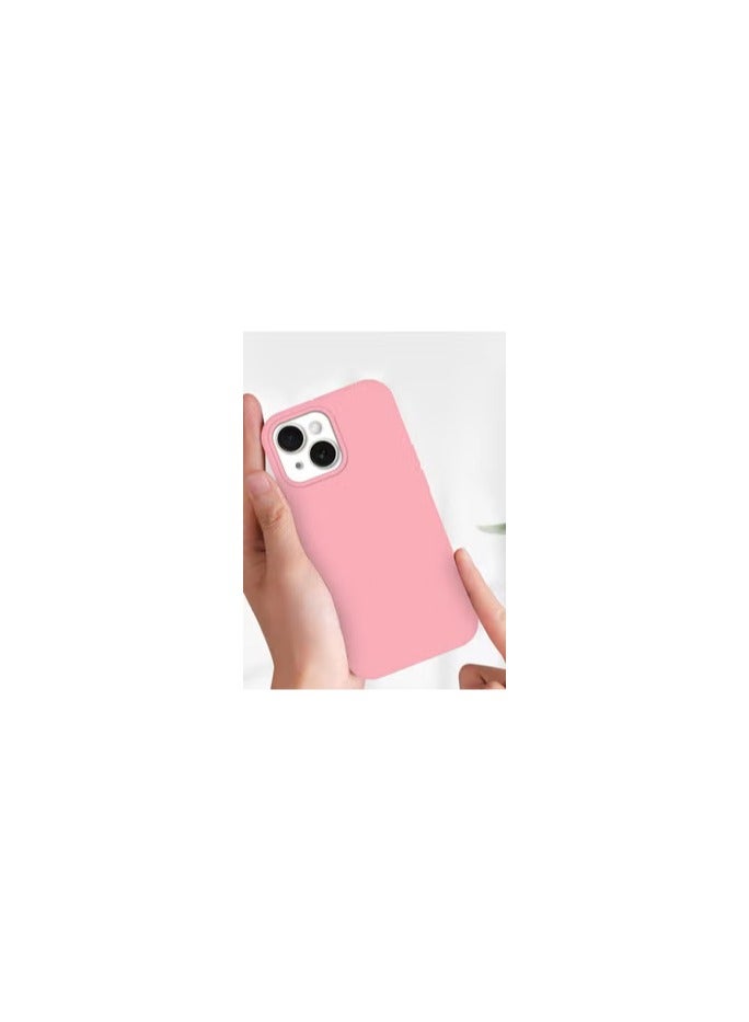 CATANES iPhone 15 Case Silicone Case Cover with MagSafe Durable and Anti Scratch Back Cover Pink - Image 1