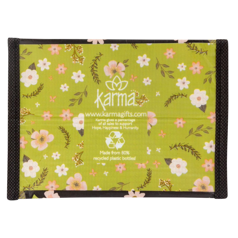 Karma Reusable Gift Bags - Tote Bag and Gift Bag with Handles - Perfect for Birthday Gifts and Party Bags RPET 1 Charcoal Flowers Small - Image 4