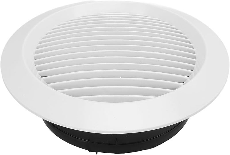 8 Inch White Round Louvered Adjustable Ceiling Vent Cover Grille for Bathroom Kitchen Office - Image 3