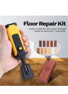 SYOSI Floor and Furniture Repair Kit, Wood Floor Hardwood Furniture Scratch Repair Set with 11 Colors Repair Wax Sticks and Melting Tool Restore Scratches, Cracks for Wood Floors, Table, Door  - Image 3