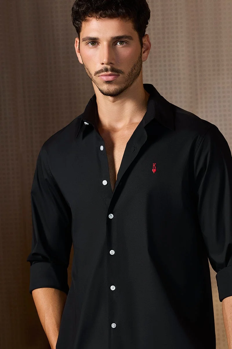 SNITCH King Of Hearts Chest Embroidery Luxe Shirt