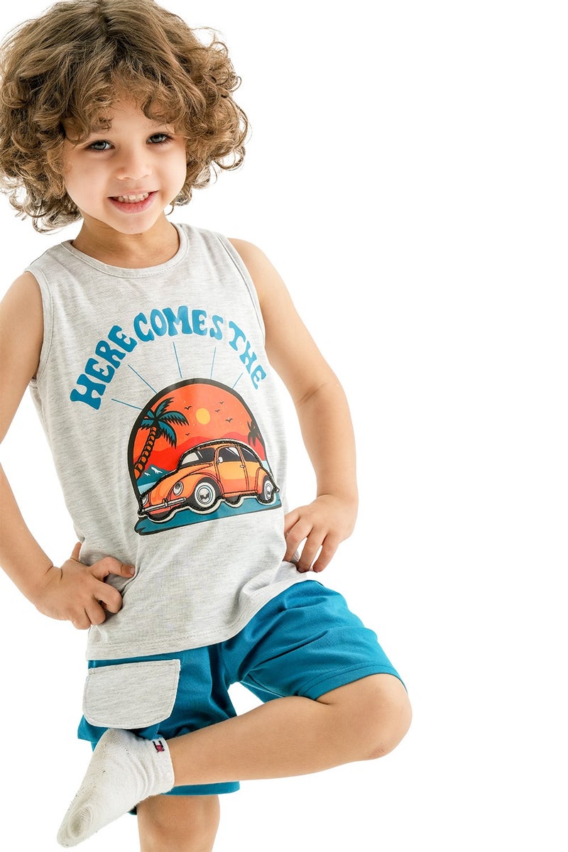 JOCKEY Boy Cars Printed Summer Shorts Set