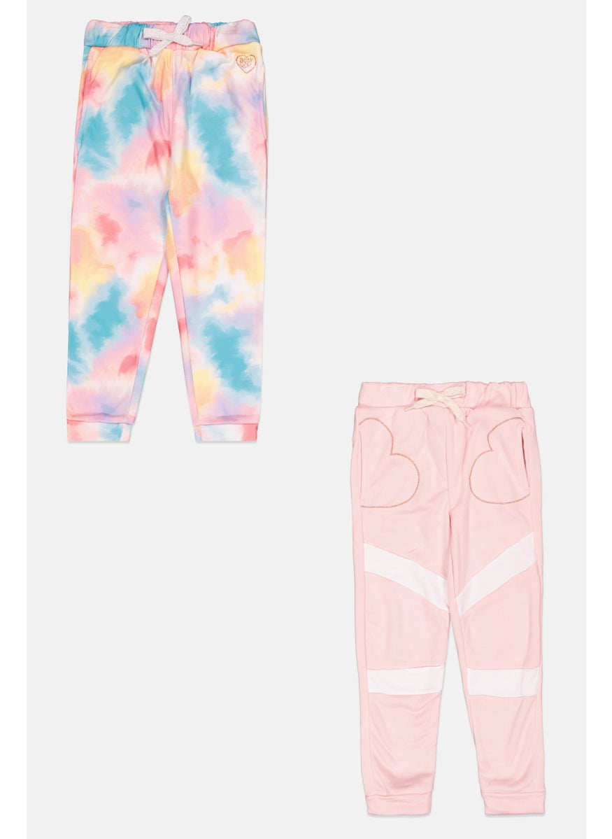 Body Glove - Kids Girl 2 Pcs Tie-Dye Pants, Pink - Image 1