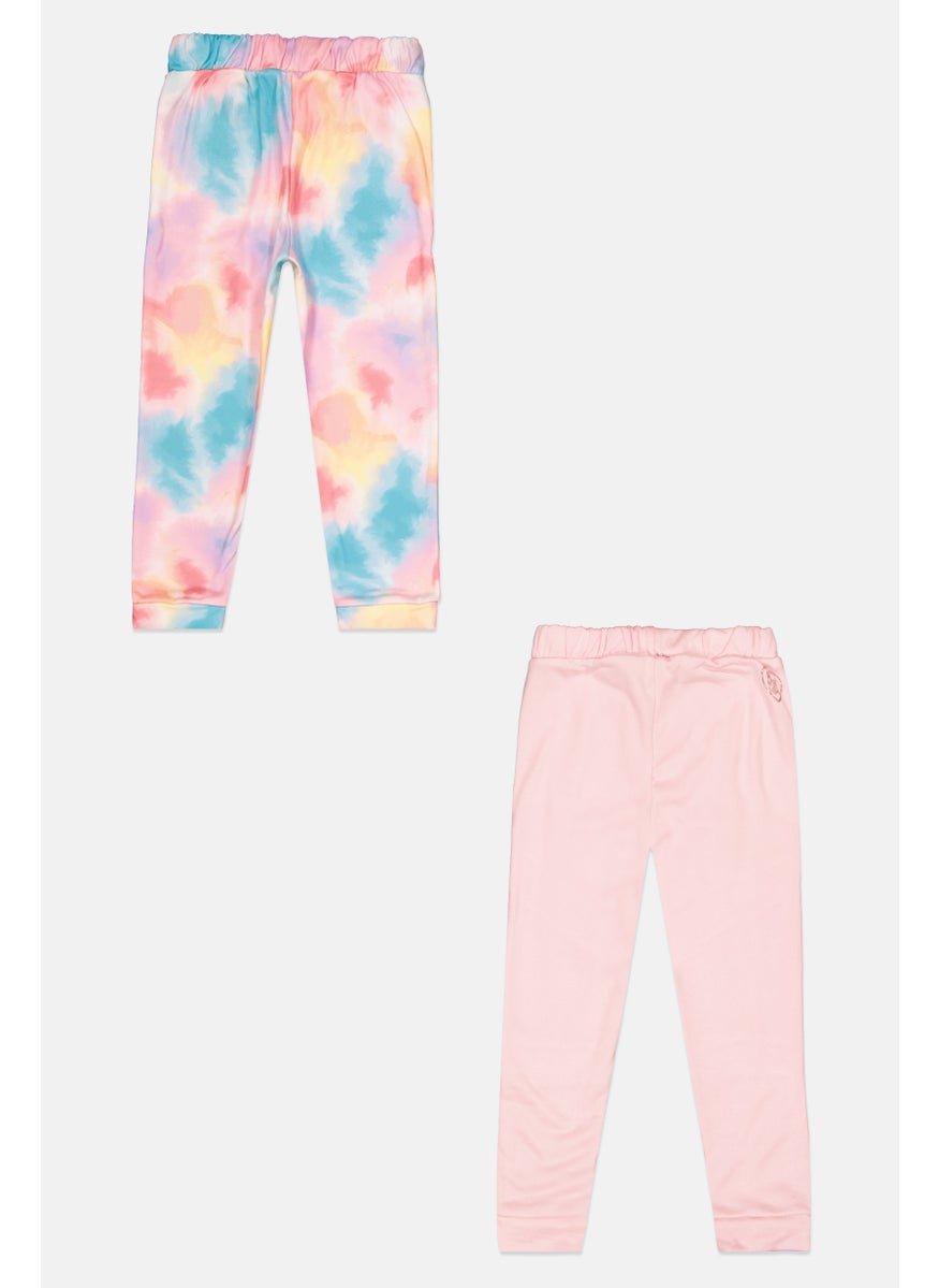 Body Glove - Kids Girl 2 Pcs Tie-Dye Pants, Pink - Image 1