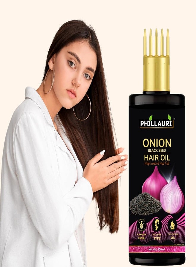 Phillauri Onion Blackseed Hair Oil - Onion Oil for Hair Fall, Advance Quality Hair Oil for Hair Growth, Dandruff, and Hair Fall - 100 ml (Pack - 6) - Image 4