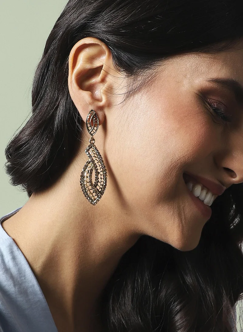 SOHI Metallic Abstract Artificial Drop Earring Jewellery