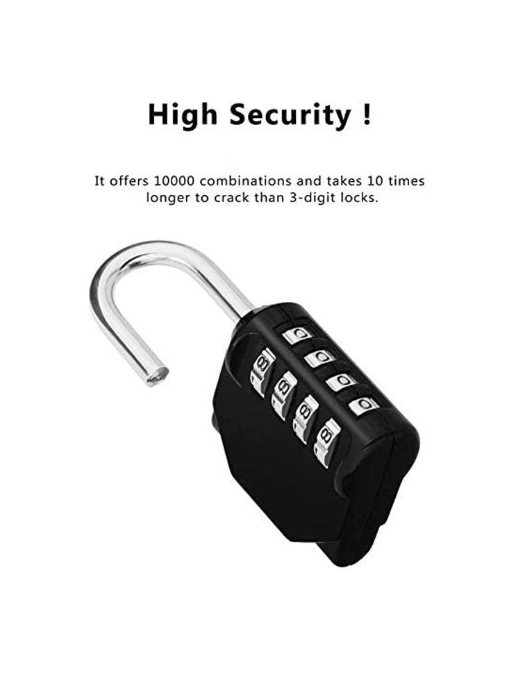 SYOSI Combination Lock, Security Weather Proof 4-Digit Combination Padlock Outdoor for School and Gym Locker, Outdoor, Fence, Hasp, Storage Case, Toolbox and Shed - 2Pcs