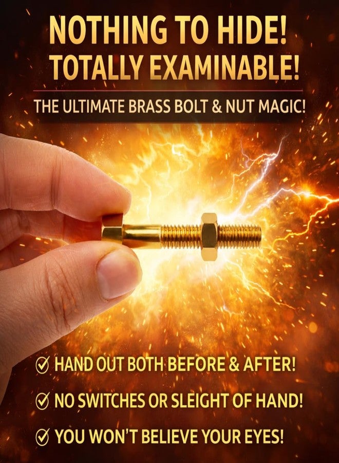 MYSTIFY MAGIC Store Mystify Magic Micro Psychic – Self Unscrewing Nut and Bolt Magic Trick | Metal Bolt Telekinesis Illusion for Close Up, Mentalism, Street Magic & Magicians - Image 3