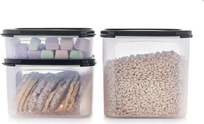Tupperware Oval Modular Set of 3 Dry Food Storage Containers Hsgl