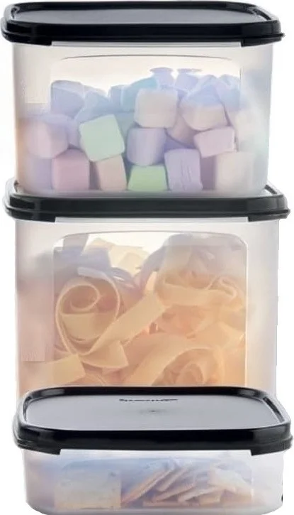 Tupperware Oval Modular Set of 3 Dry Food Storage Containers Hsgl