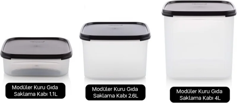 Tupperware Oval Modular Set of 3 Dry Food Storage Containers Hsgl