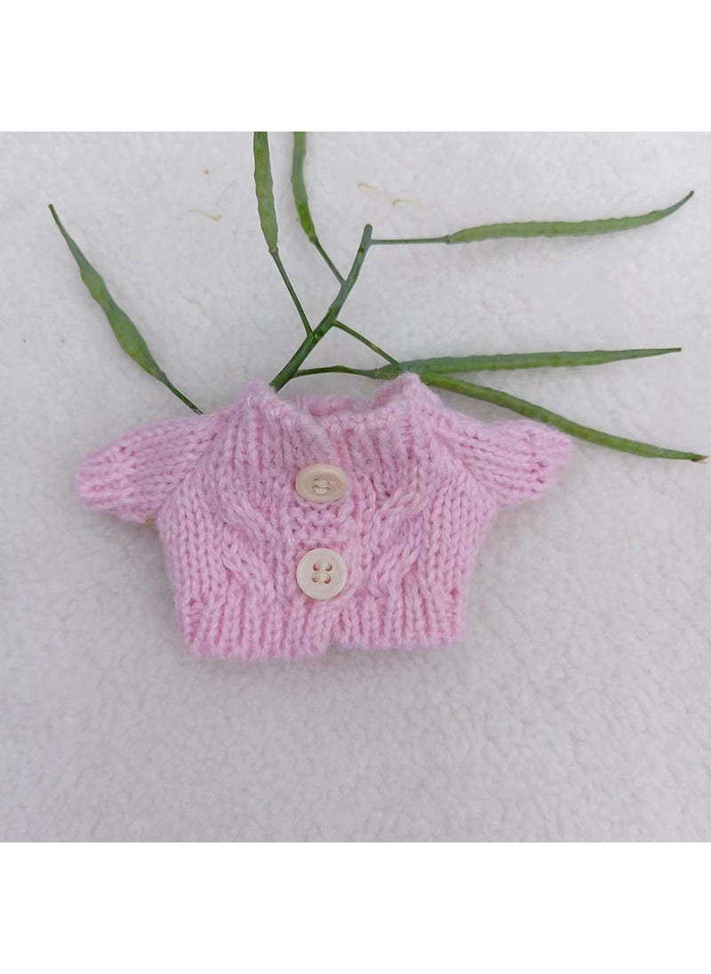 17cm Labubu Doll Knitted Sweater Pendant Pink 
