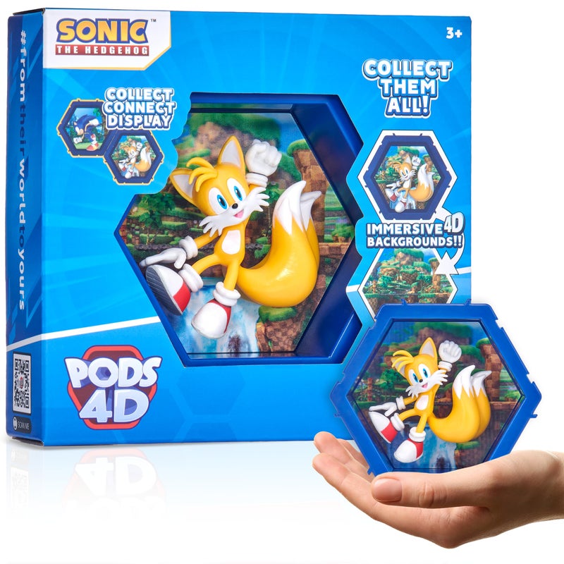WOW! PODS Wow PODS 4D Tails Unique Connectable Collectable BobbleHead Figure That Bursts from Their World into Yours Wall or Shelf Display Sonic Toys and Gifts Series 1 no 480 - Image 2