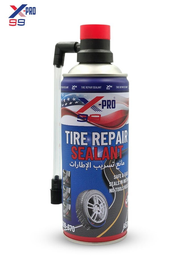 Xpro Tire Repair Sealant - Fast-Acting Puncture Fix, Ideal for Cars, Bikes, and Motorcycles, 450ml - Image 1