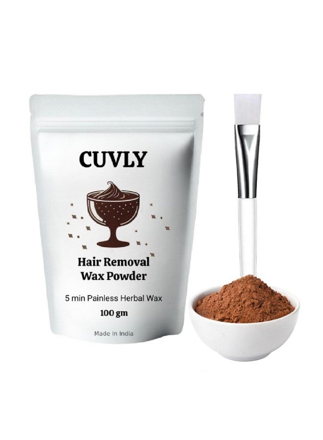 CUVLY Chocolate Wax Powder Hair Removal 100gm - Full Body Wax Hair Remover for Women, Easy Home Use, Chemical-Free, No Irritation Herbal Wax Powder For All Skin Types Hands, Legs, Underarms, Bikini, Intimate Area (1) - Image 1