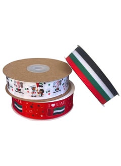 3 PCS Of UAE Flag Color Ribbon rolls For National Day