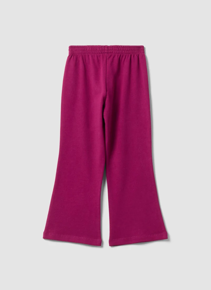 او في اس OVS Girlsâ€™ purple flared cotton joggers