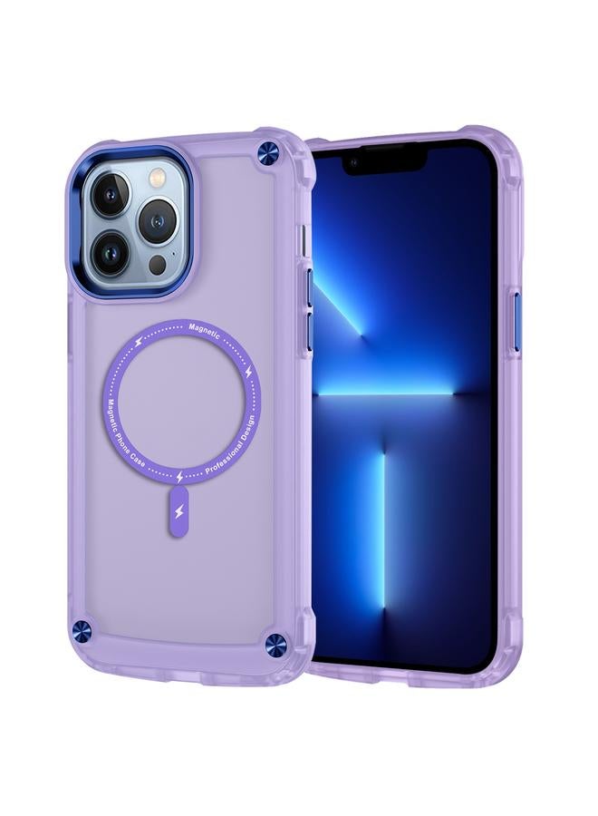 زبون جراب لهاتف iPhone 13 Pro مصنوع من مادة TPU الملمس + جراب مغناطيسي MagSafe من البولي كربونات - Image 1