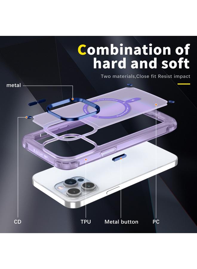 زبون جراب لهاتف iPhone 13 Pro مصنوع من مادة TPU الملمس + جراب مغناطيسي MagSafe من البولي كربونات - Image 5