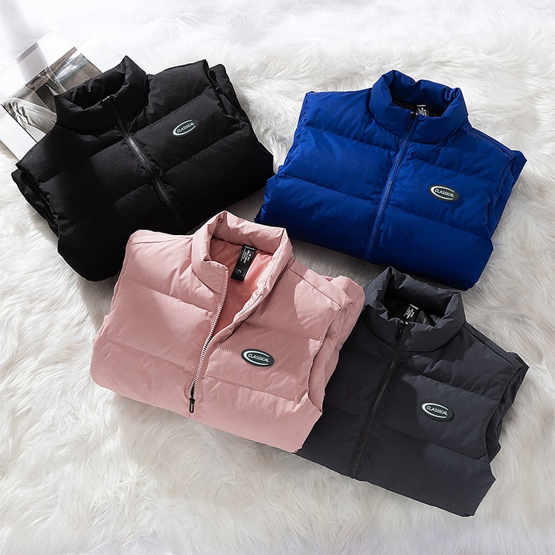 Men'S Vest Down Cotton Large Size Fat Waistcoat Loose Handsome Outer Wear Vest Cold-Proof Warm Vest Tide - Image 2