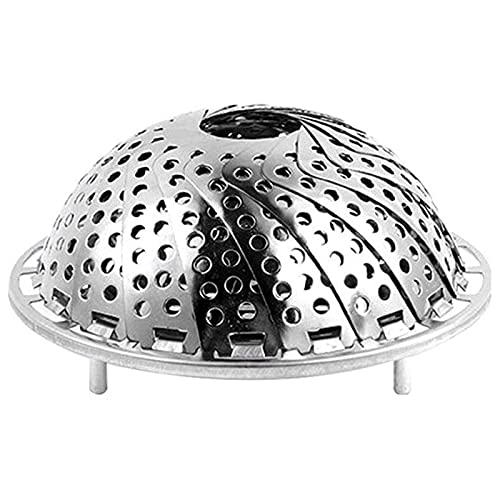 Ameedarshan Foldable Stainless Steel Vegetable Fruit Steamer Punching Food Drain Bowl Basket Multi-functional Kitchen Tools Retractable - Image 1