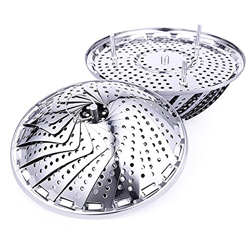 Ameedarshan Foldable Stainless Steel Vegetable Fruit Steamer Punching Food Drain Bowl Basket Multi-functional Kitchen Tools Retractable - Image 2
