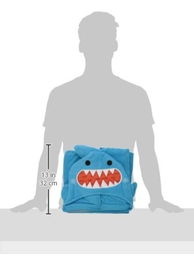 ZOOCCHINI 100 Percent Cotton Kids Hooded Towel, Sherman The Shark - Image 4