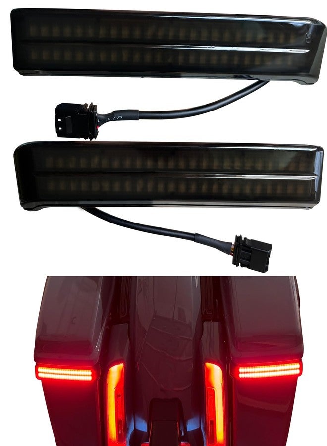مصابيح COKTNNI الجانبية للدراجات النارية CVO موديل 2023 و Harley Davidson Touring موديل 2024 (مدخنة) - Image 2