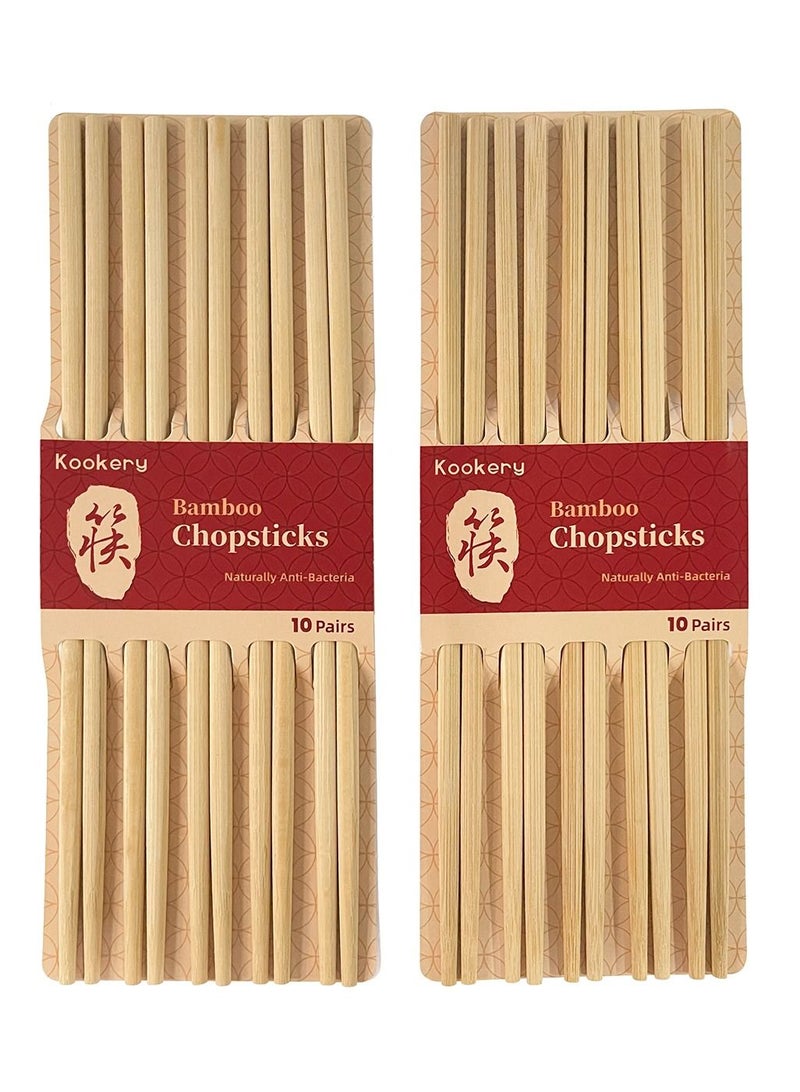 Morlife Natural high-end household bamboo chopsticks 10PCS - Image 1