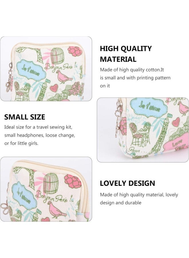 klarako Portable Sanitary Napkin Storage Bag for Purse, Cotton Menstrual Pads Pouch with Zipper for Teen Girls for School （ 1PCS ）  - Image 4
