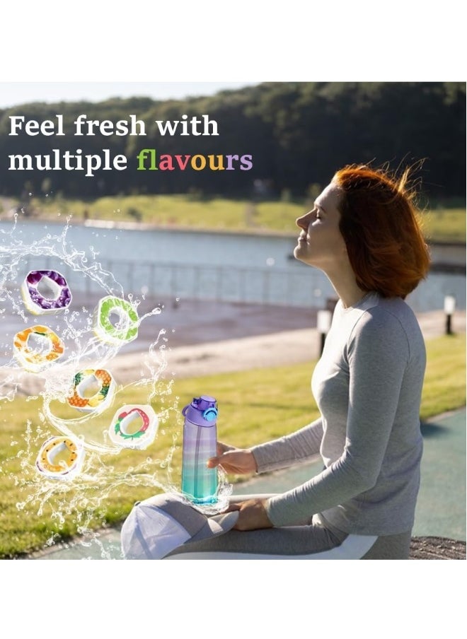 Generic - Air Water Bottle Sports, 1000ml Starter Set Drinking Bottles with Fruit Flavour Pod Scented for Flavouring (Fragrance Tastes Random*3) - Image 1