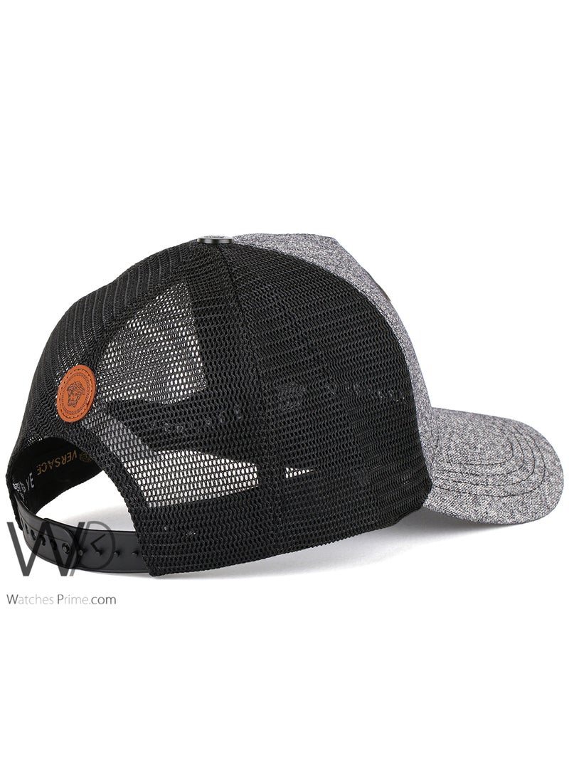Versace Jeans Versace Trucker Mesh Cap Gray Color Cotton Hat For Men  - Image 2