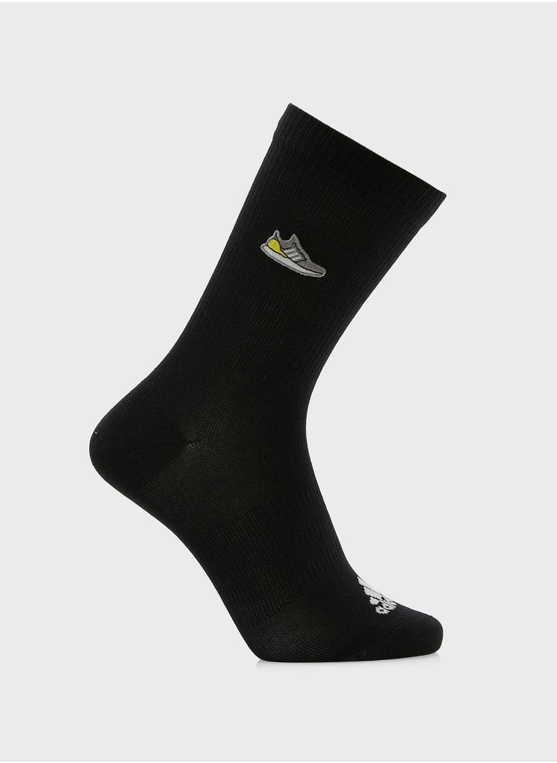 Adidas - 2 Pack Run X Ultraboost Graphic Socks - Image 1