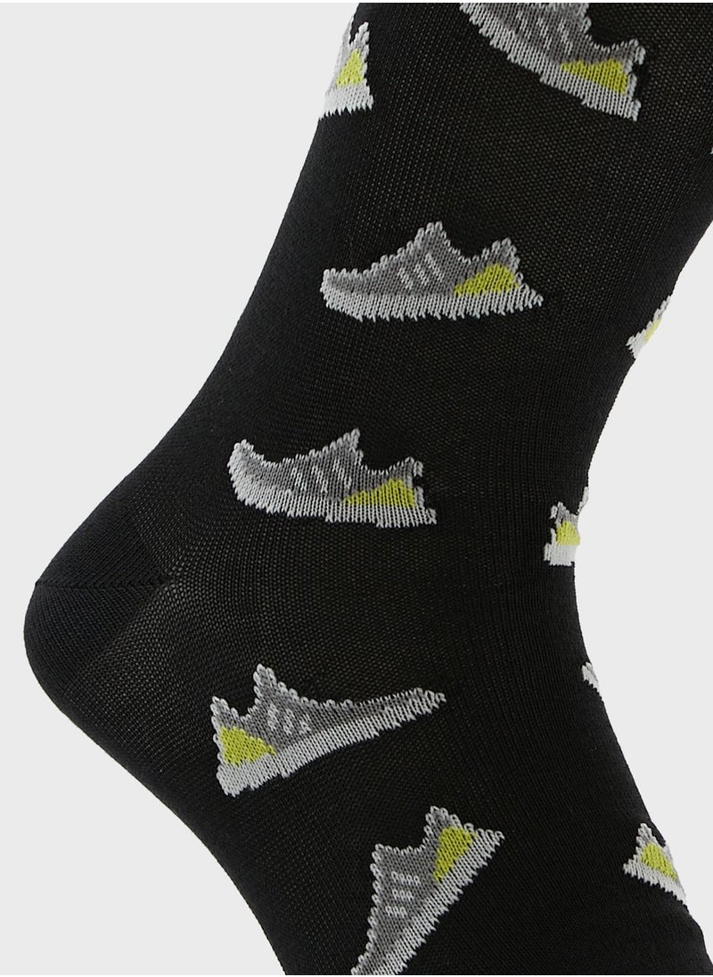 Adidas - 2 Pack Run X Ultraboost Graphic Socks - Image 1